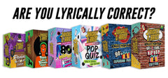 Lyrically Correct game box and deck ready for travel and gifting