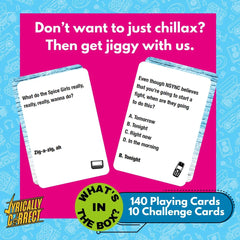 Lyrically Correct party-night setup invites friends to compete in a friendly sing-along.