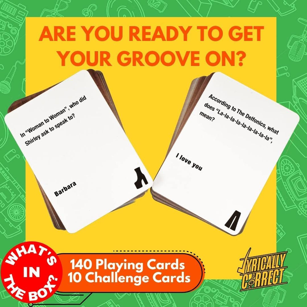 Lyrically Correct soul-motown trivia on-table cards spark lively reminiscence.