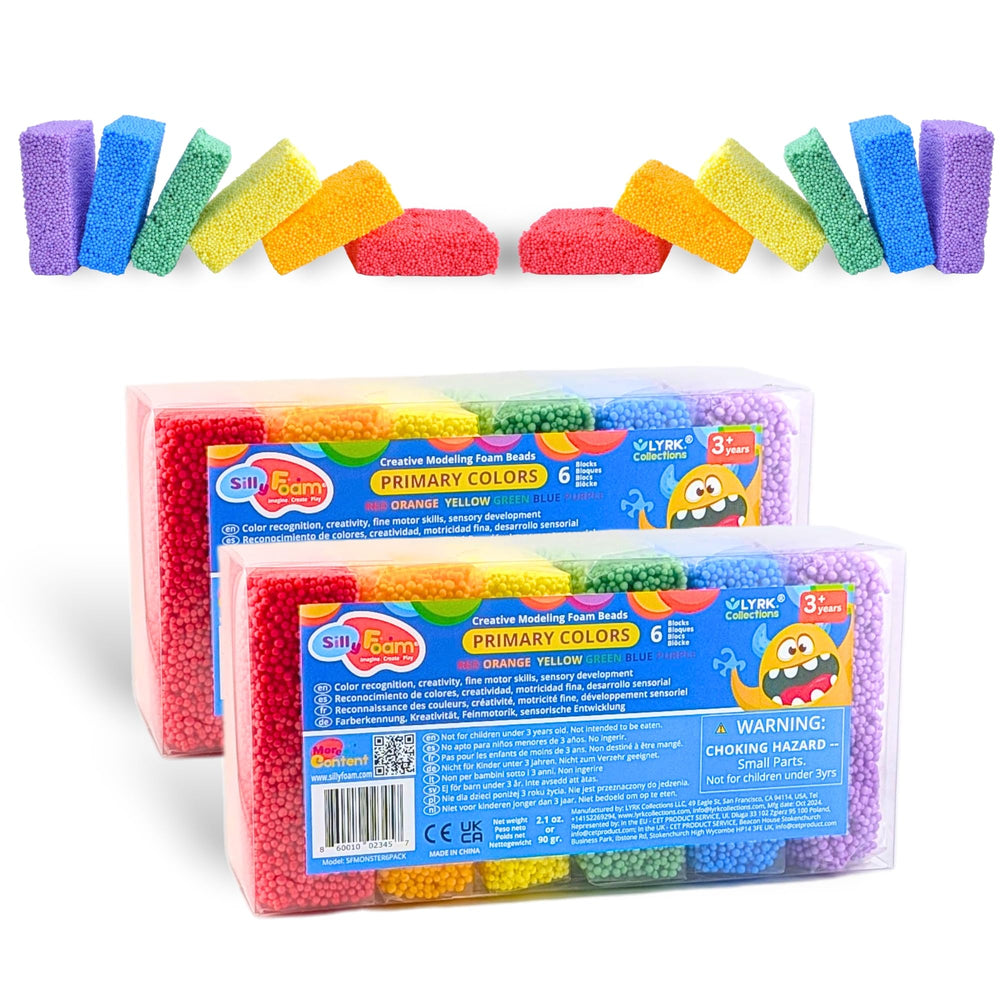 LYRK Collections Silly Foam six colors close-up shows bright tones for mess-free crafting