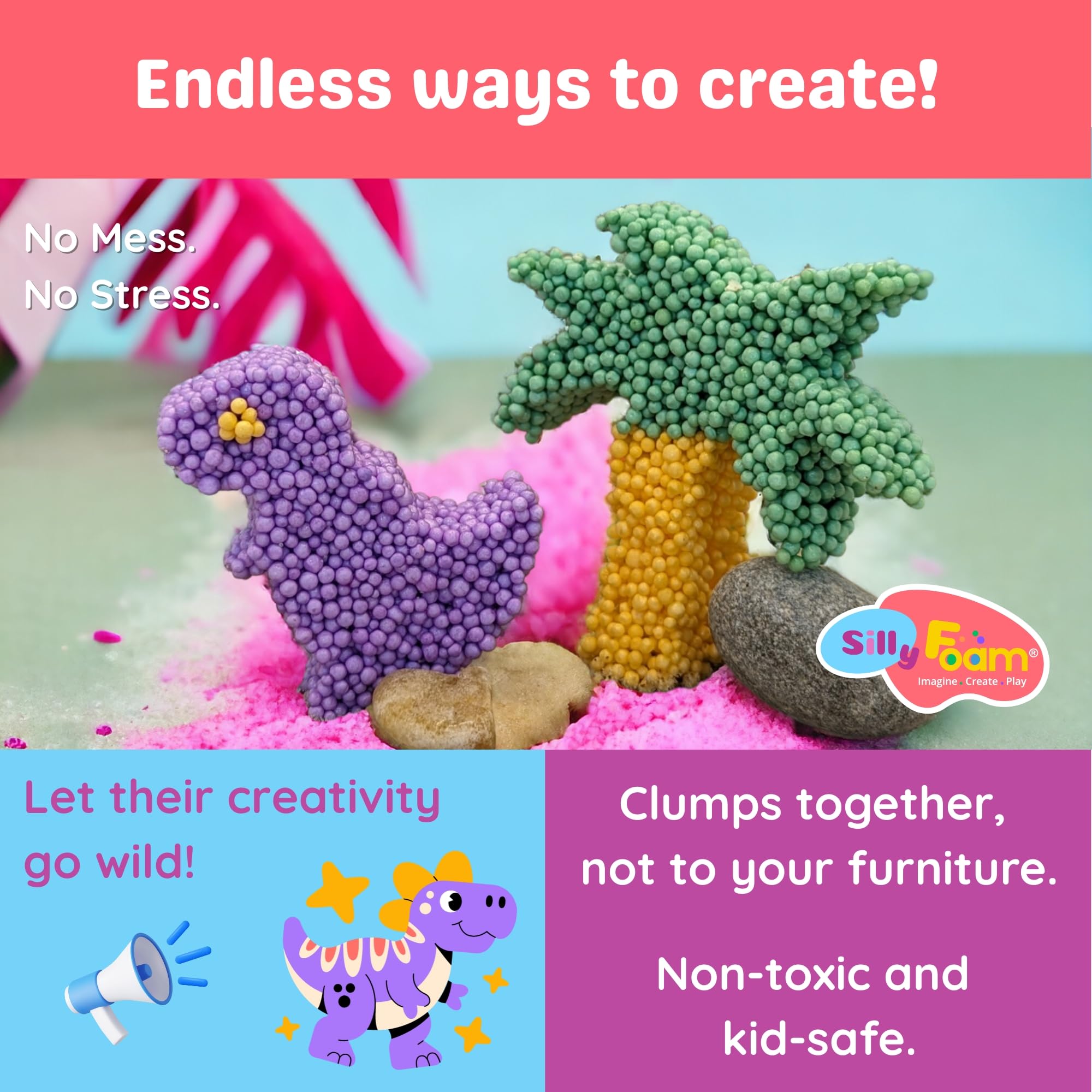 LYRK Silly Foam beads soft squishy texture supports sensory exploration.
