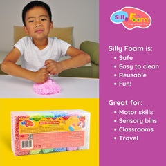 LYRK Silly Foam beads suitable for preschool sensory bins and crafts.