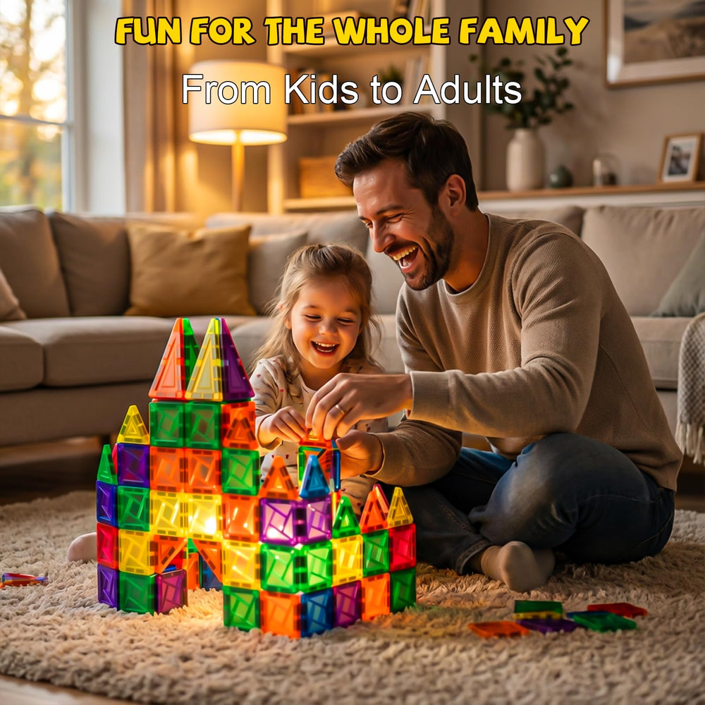 Lyzaoc colorful tiles in action open ended play sparks imagination and fine motor skills.