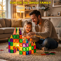 Lyzaoc colorful tiles in action open ended play sparks imagination and fine motor skills.