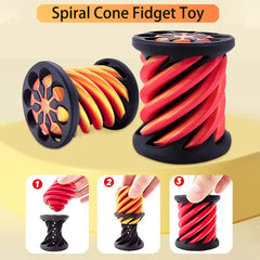 Lyzbbsoy pocket-sized fidget cone fits in a bag for on-the-go focus