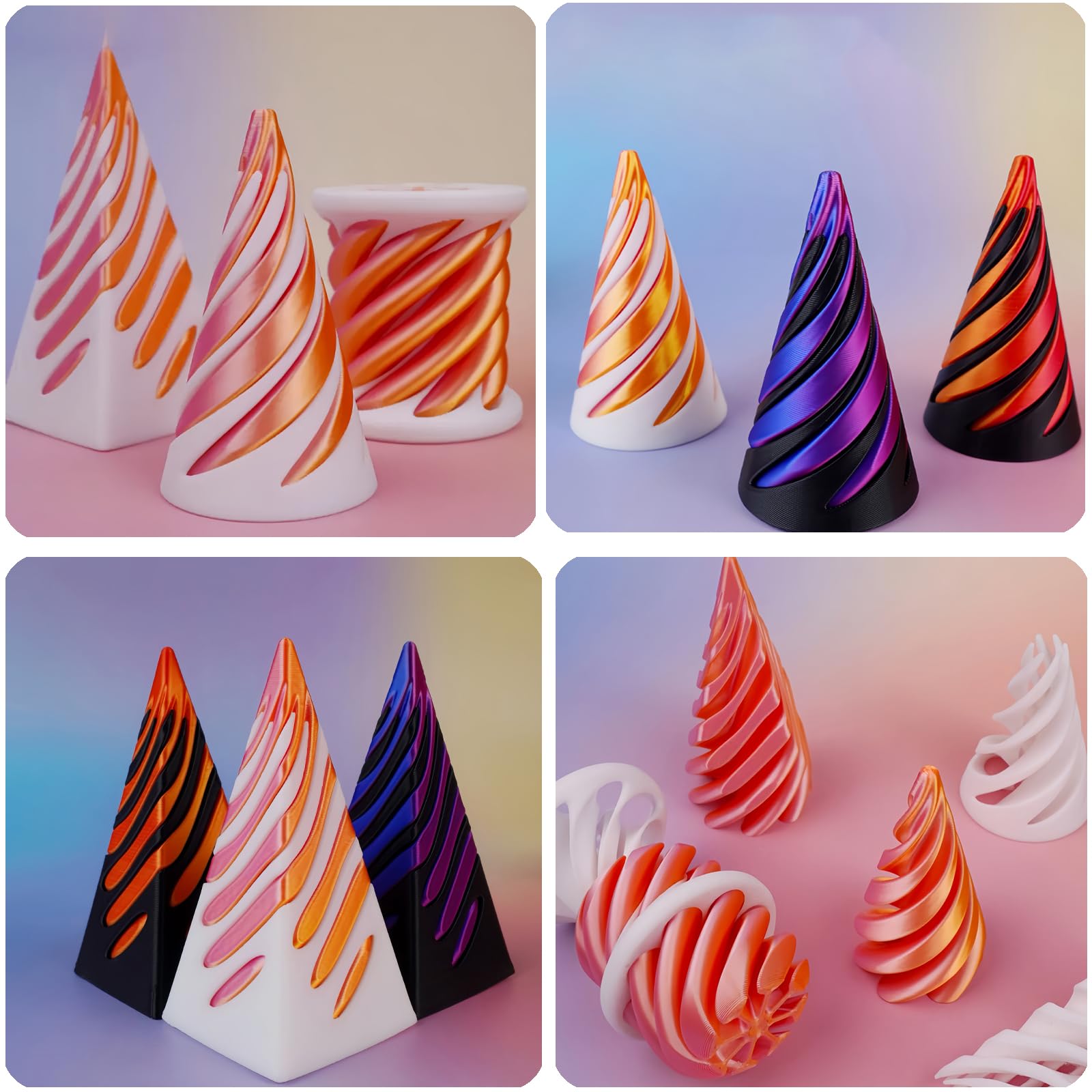 Lyzbbsoy Spiral Cone fidget play highlights soothing visual motion for focus.