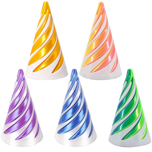 Lyzbbsoy Spiral Cone Fidget top view, calming desk focal point for focus