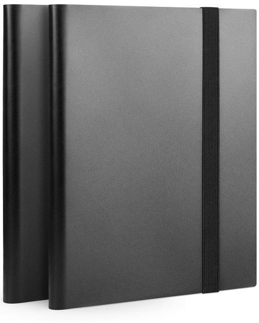 Lzerking two-pack binder front view with 9-pocket pages for organized cards