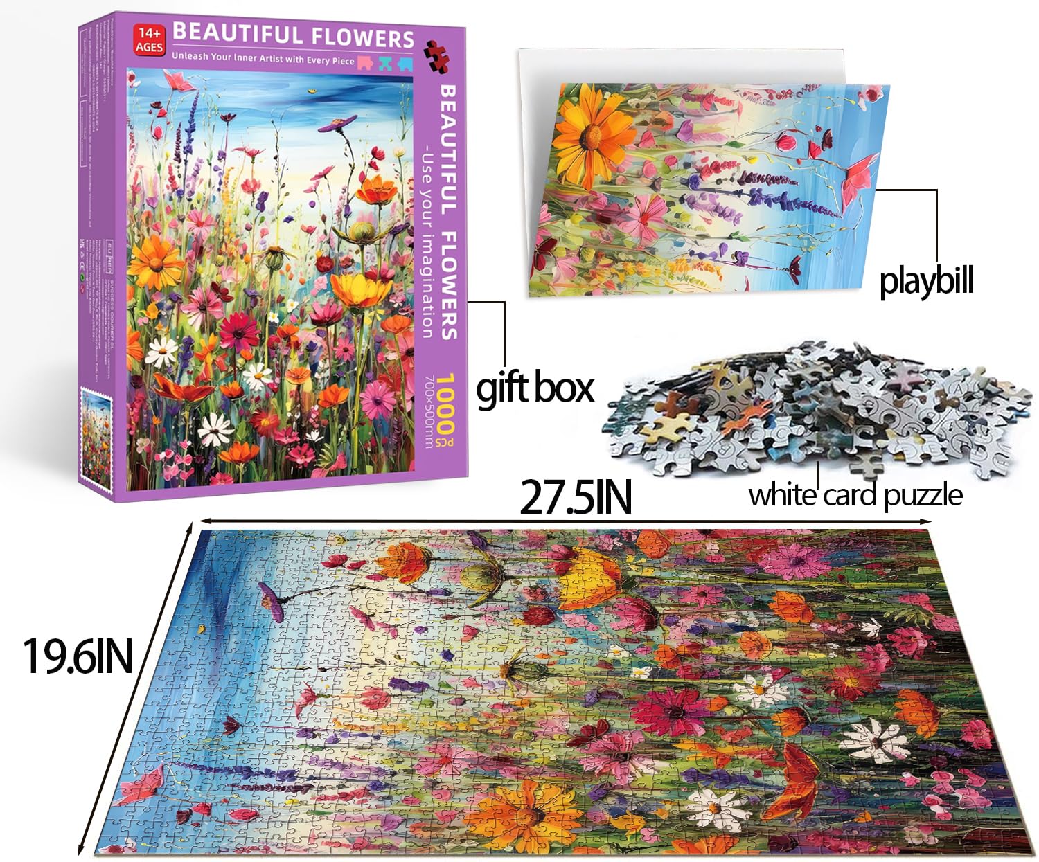 LZLHDE flowers puzzle box with reusable storage showcases sustainable packaging.