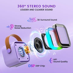 LZYOC LED light show enhances parties with pulsing colors for a lively karaoke vibe.