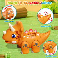 LZZAPJ dinosaurs emit sounds and lights to enhance pretend play.