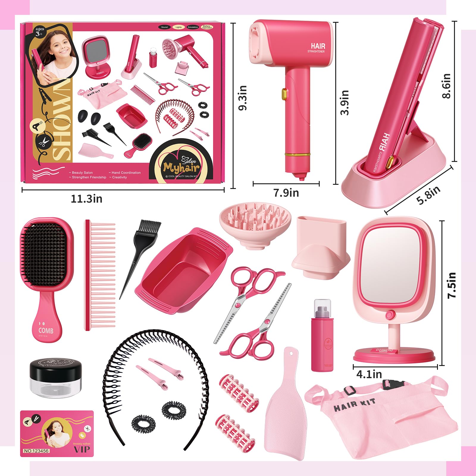LZZAPJ Princess Hair Salon storage waist bag keeps tools organized.