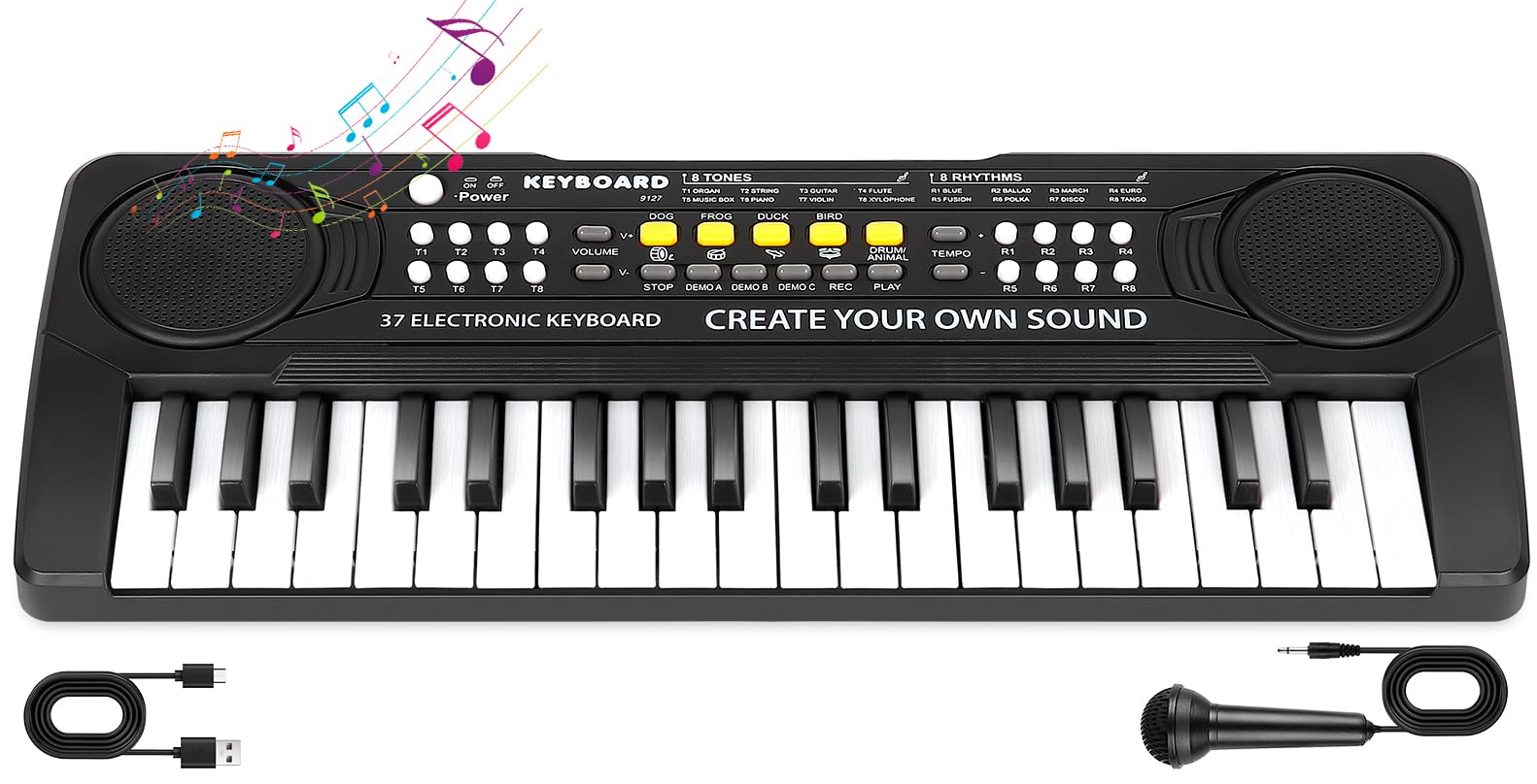 M SANMERSEN 37 key upgrade piano keyboard for kids encourages creative play