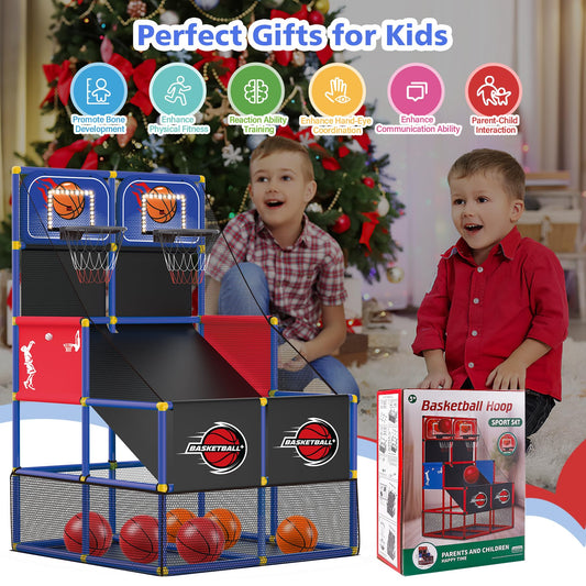 M SANMERSEN arcade basketball stand setup for quick, easy assembly.