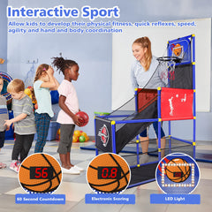 M SANMERSEN arcade set includes four lightweight mini basketballs
