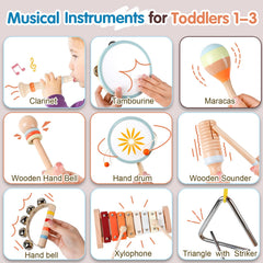 Baby enjoying Montessori-inspired instruments promotes independent exploration and fine motor skills