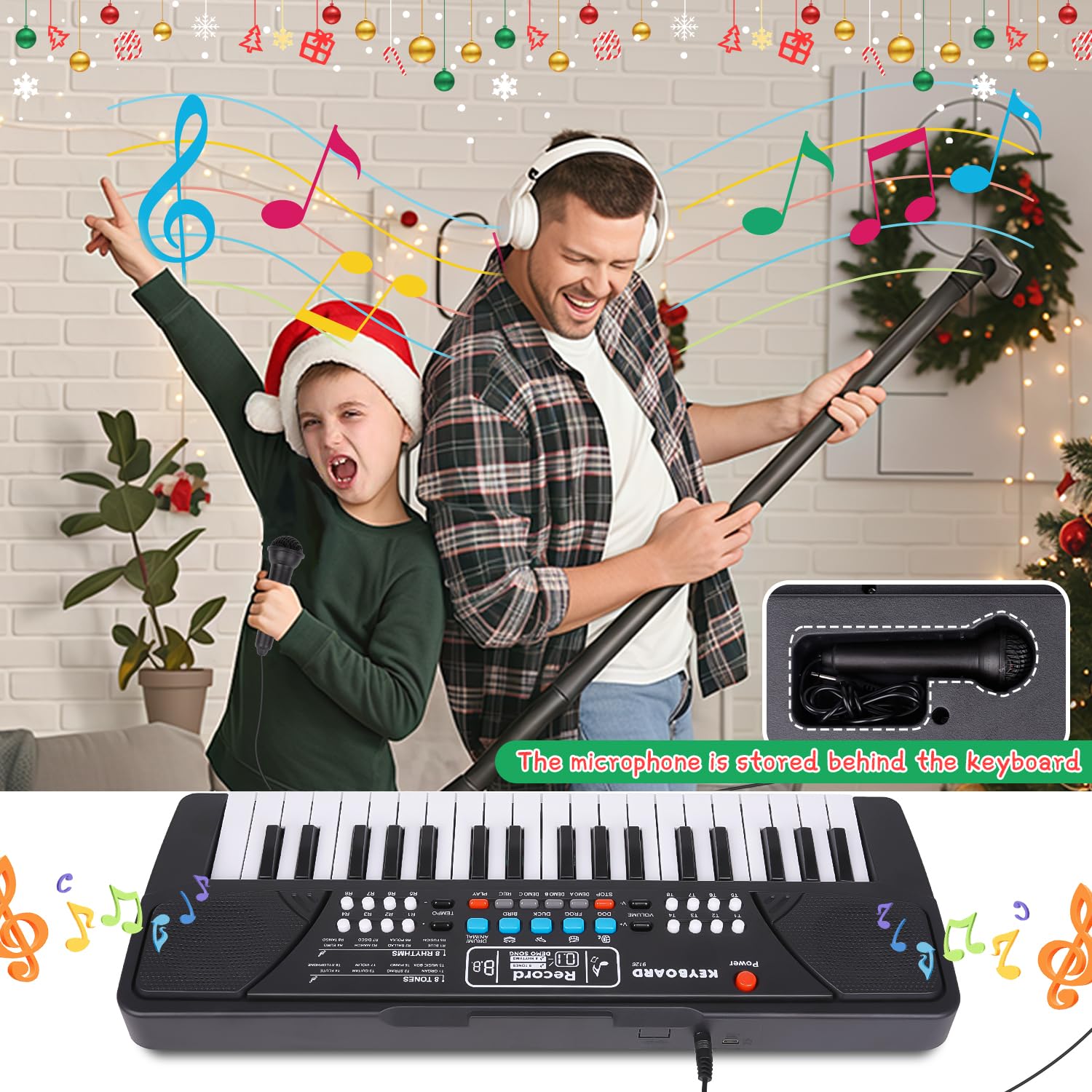 Power options include 3 AAs or USB power for flexible sessions.
