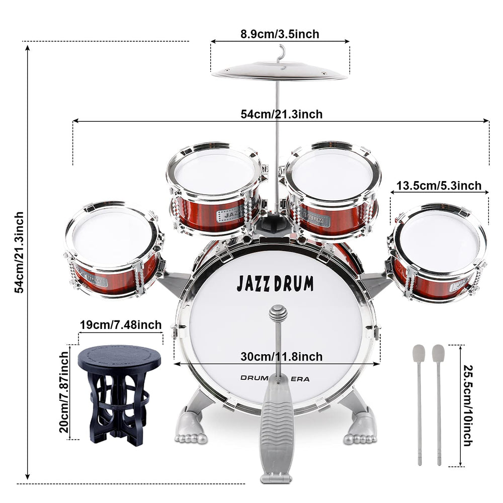M SANMERSEN drum set cymbal closeup shows clear sound cues for rhythm practice