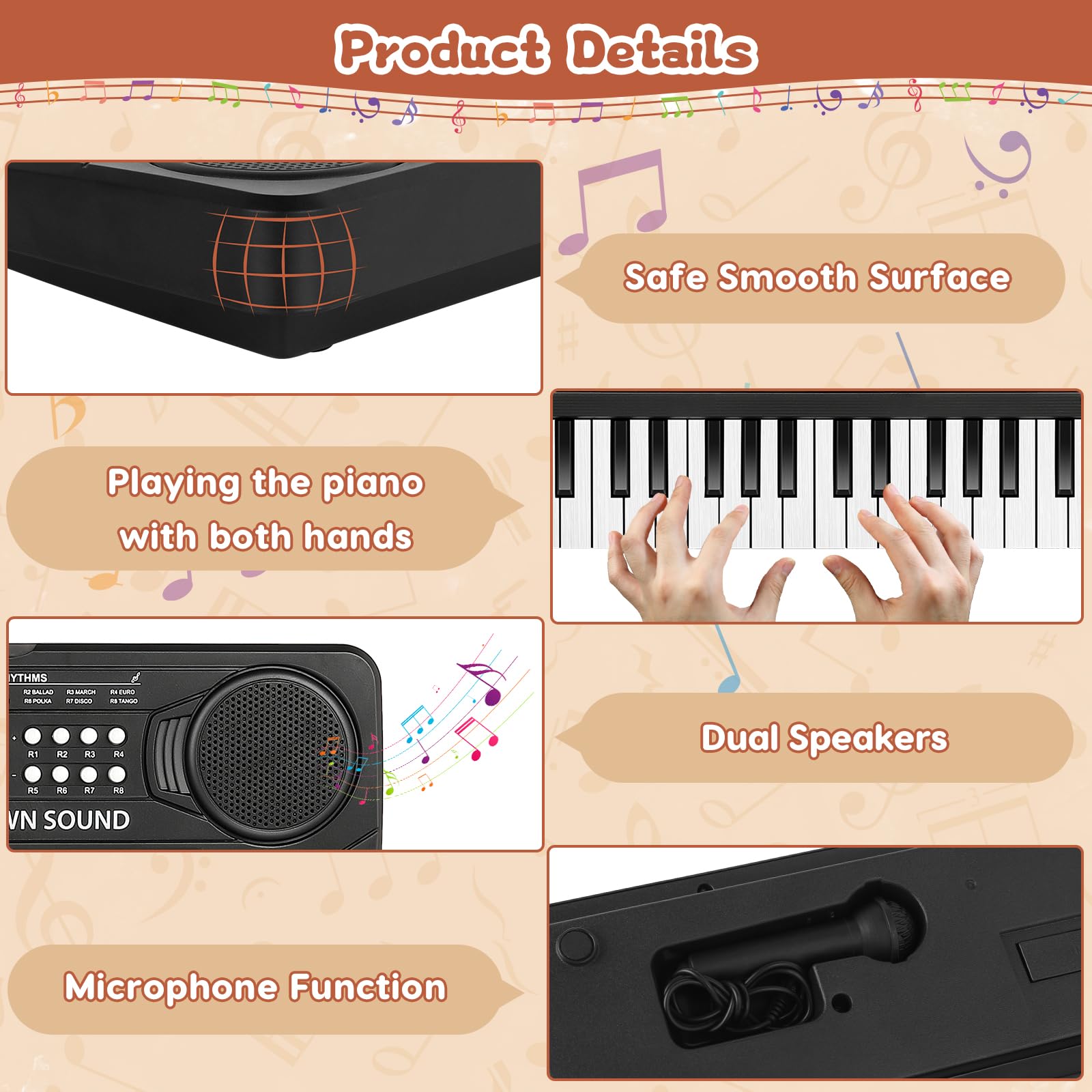 M SANMERSEN educational music toy gift idea for ages 3-5