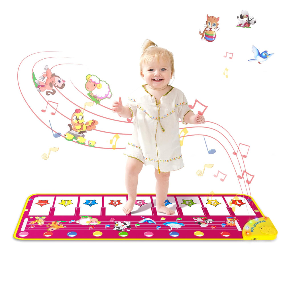 M SANMERSEN floor piano mat with children playing musical fun