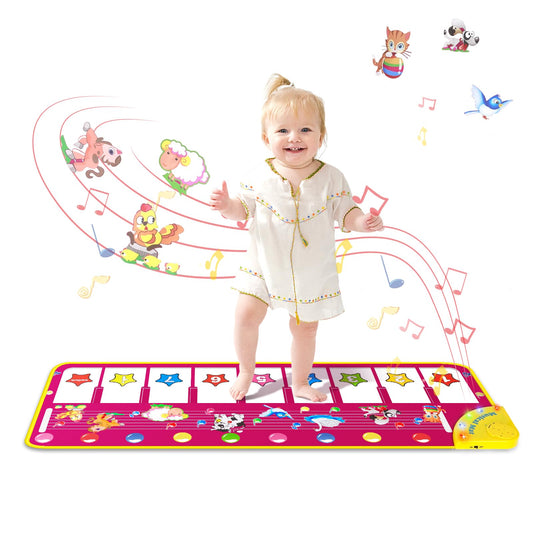 M SANMERSEN floor piano mat with children playing musical fun