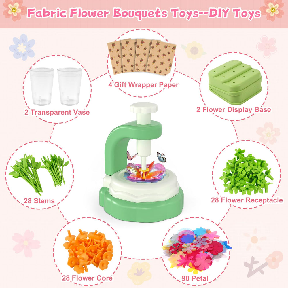 M SANMERSEN flower bouquet kit base and wrap creates a finished look