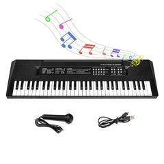 M SANMERSEN kids 61-key keyboard, front view, beginner practice