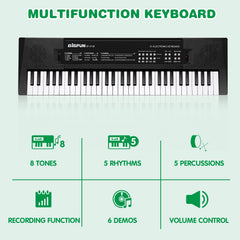 M SANMERSEN keyboard with microphone for kid-friendly singing