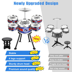 M SANMERSEN blue cymbal detail adds authentic drum feel