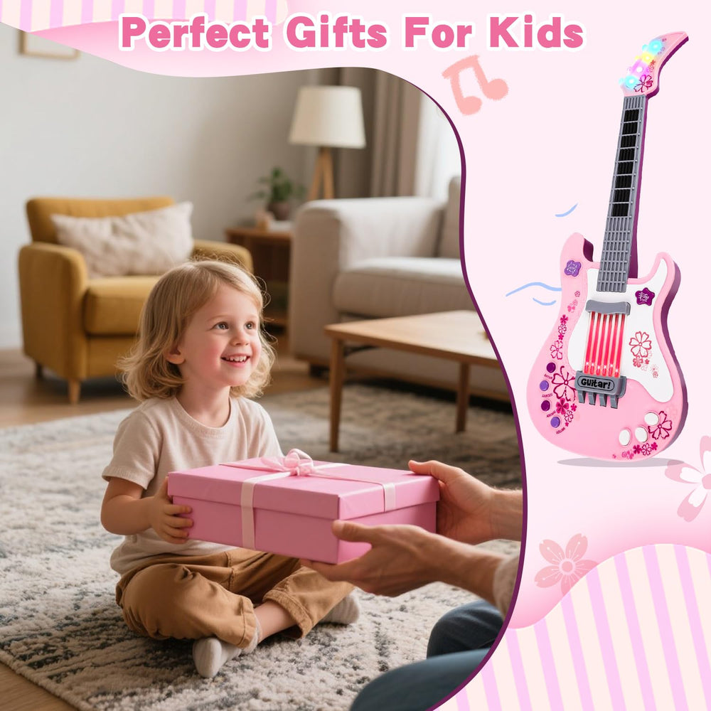 M SANMERSEN pink guitar with flash lights and infrared sensing for visual feedback.