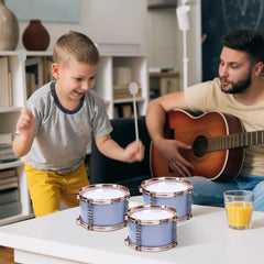M SANMERSEN Kids Jazz Drum Set assembled playset ready for practice.