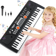 M SANMERSEN Kids Piano 49-key front view for early learning.