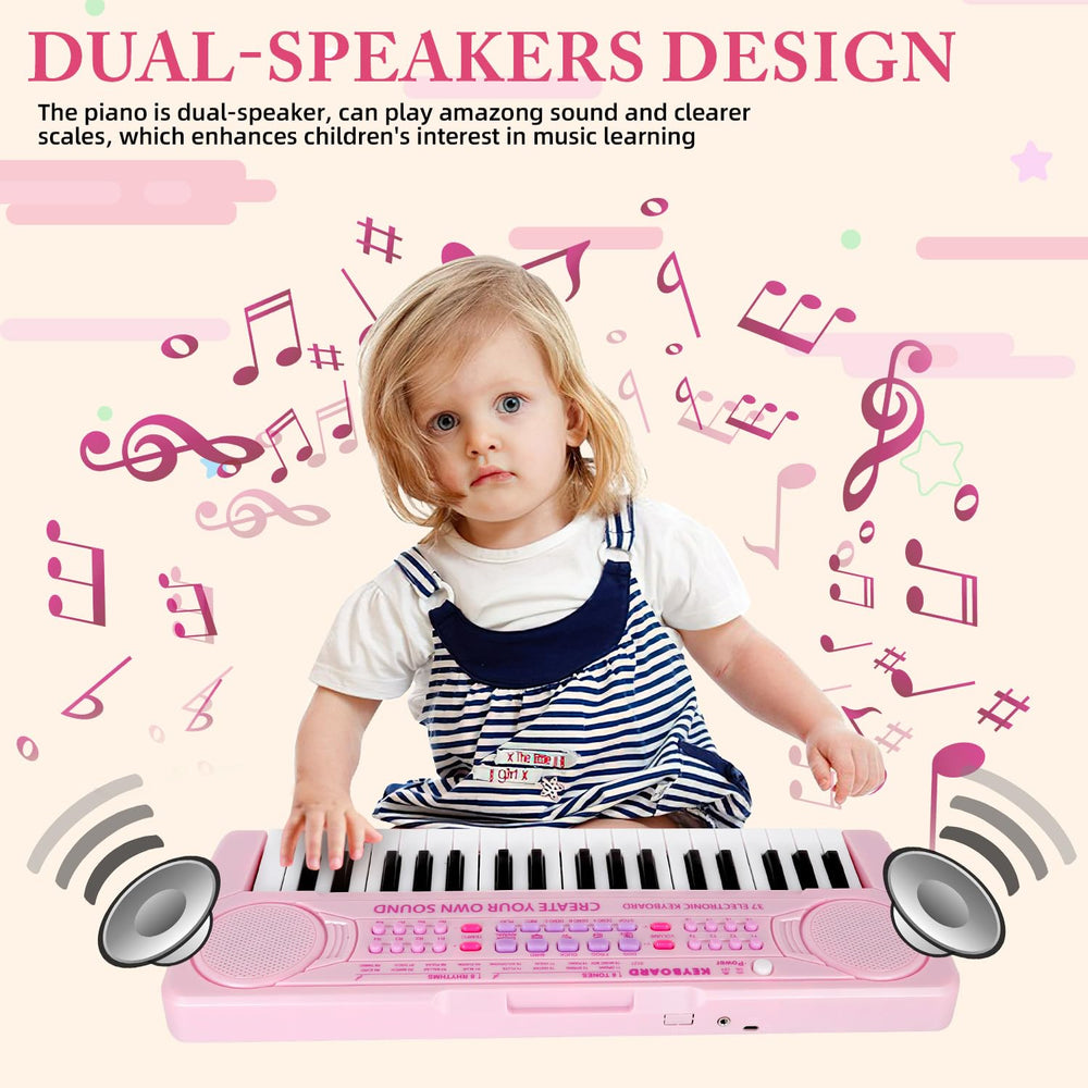 M SANMERSEN keyboard with built in microphone for sing along play.