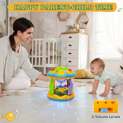 M SANMERSEN colorful lights and motion captivate baby during tummy time exploration.