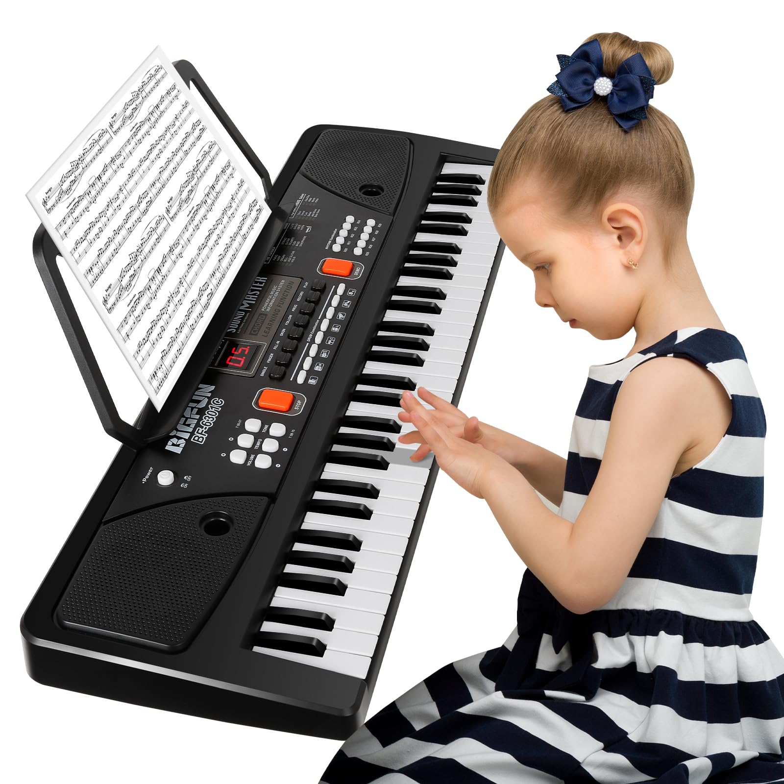 M SANMERSEN piano with 61 keys invites kids to learn music