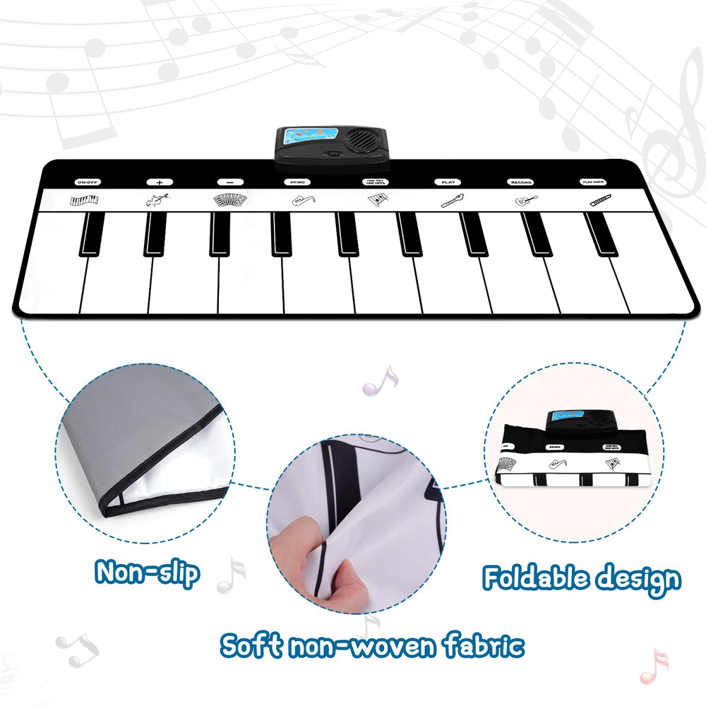 M SANMERSEN Piano Mat portable size for indoor and outdoor play