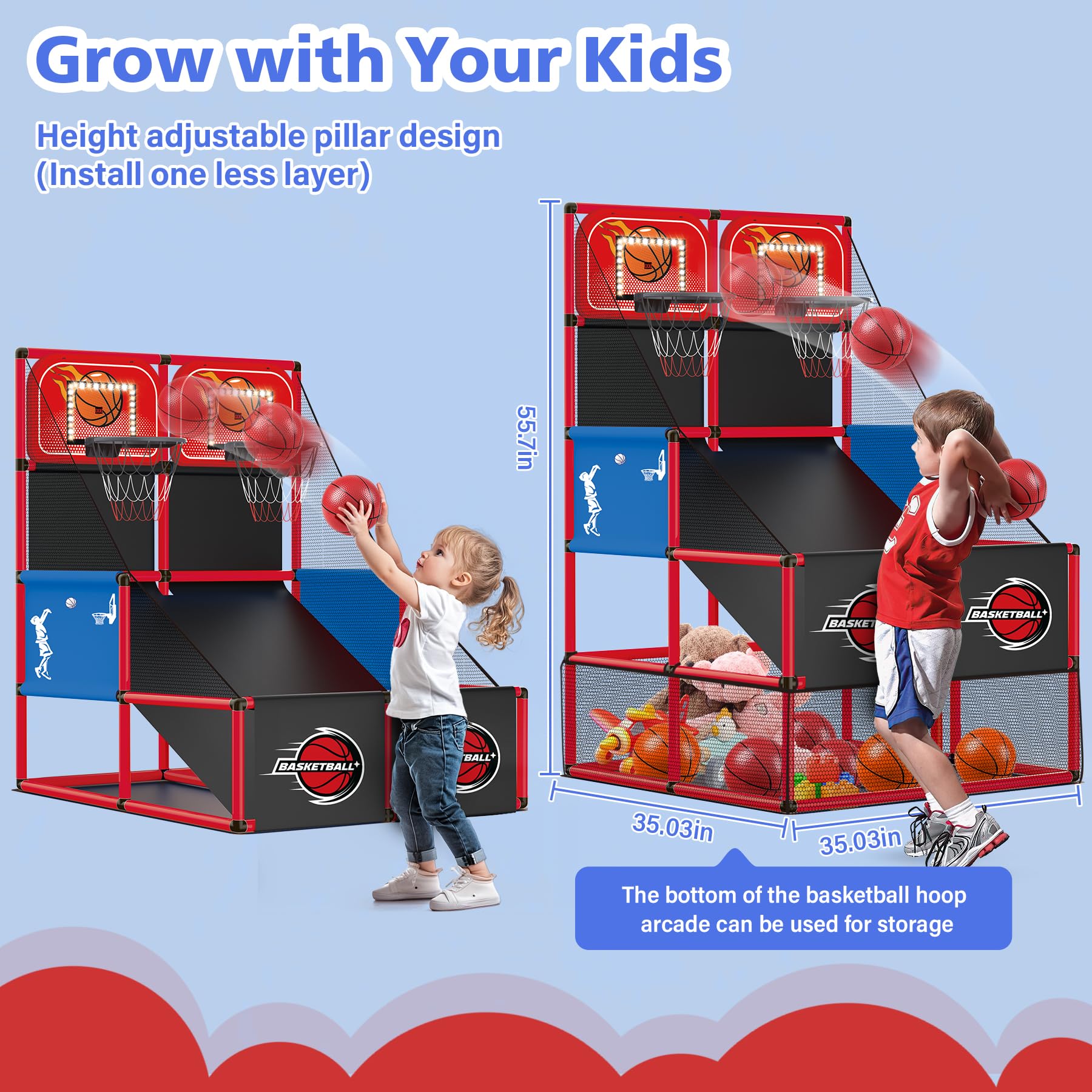 M SANMERSEN soft-inflatable balls reduce noise for quiet indoor play