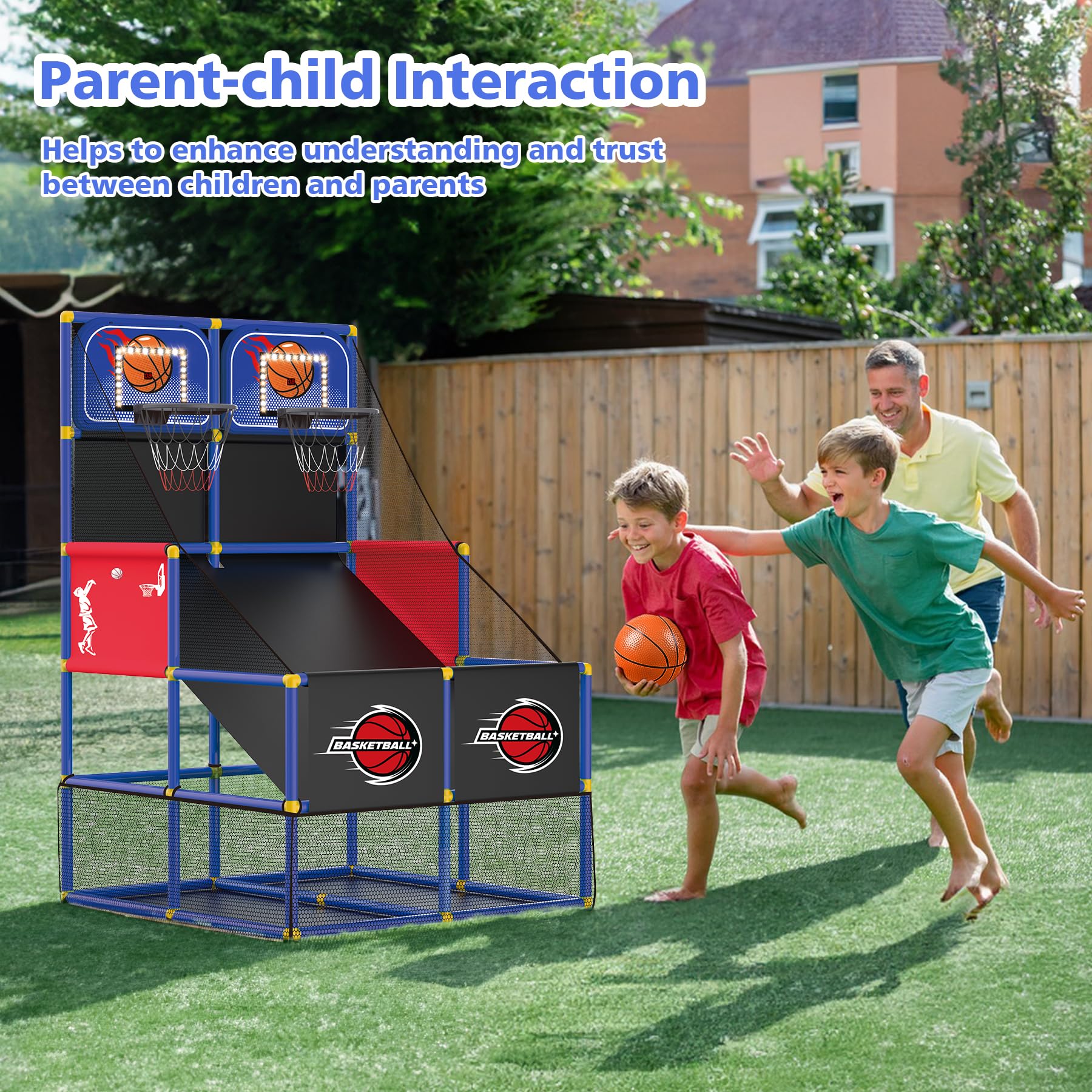 M SANMERSEN soft inflatable basketballs for quiet, kid-friendly sessions.