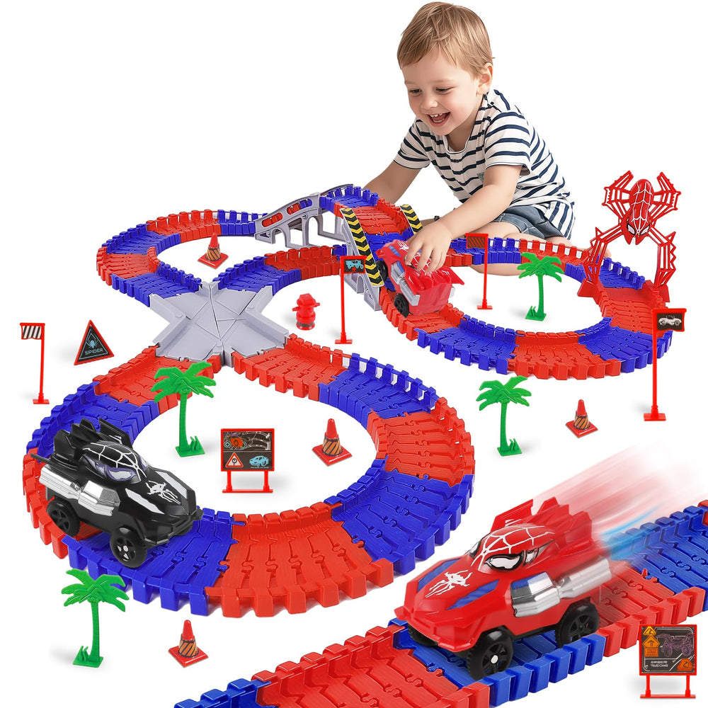 M SANMERSEN Spider Toys Track with 212 pieces boosts creative play and planning.