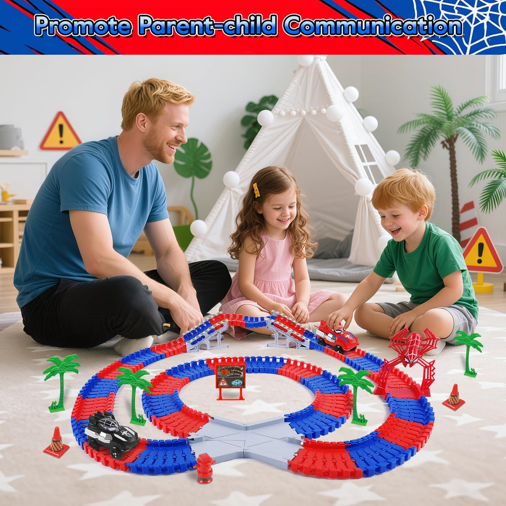 M SANMERSEN Spider Toys Track set sparks an imaginary world for storytelling.