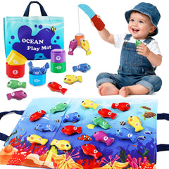 M SANMERSEN Toddler Fishing Game pole enhances hand-eye coordination during play