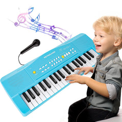 M SANMERSEN toy piano blue front view for beginner kids