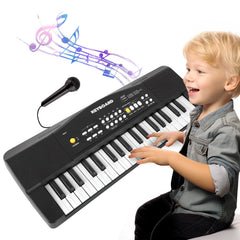 M SANMERSEN toy piano with wood-grain keys for a realistic playing feel
