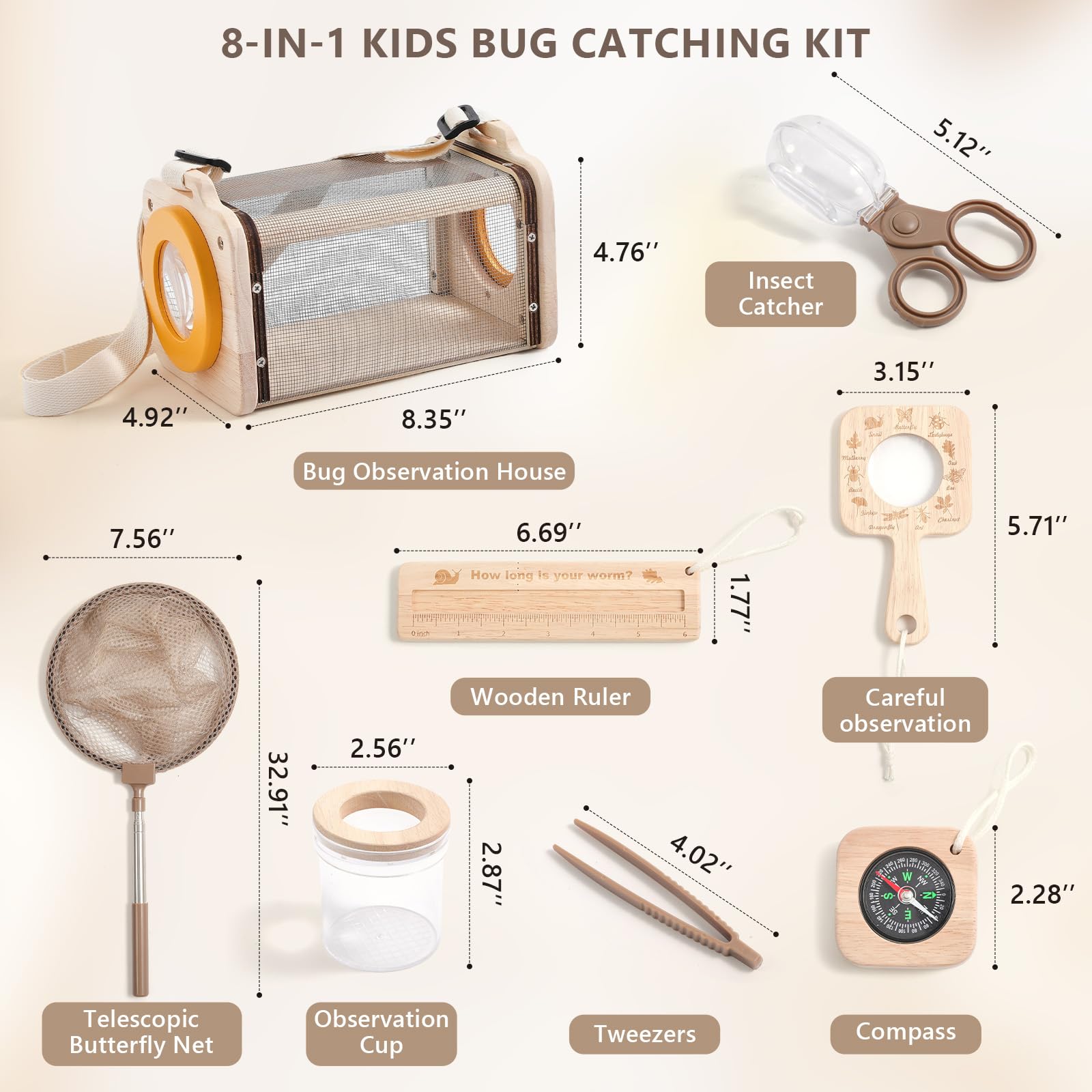 Macabaka insect catcher provides a safe container for brief bug viewing during play.