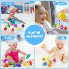 MACALOCA gifting set of dinosaur bath toys for stockings, birthdays, and holidays