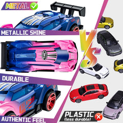 MACALOCA cars with smooth wheels for easy gliding during pretend racing.