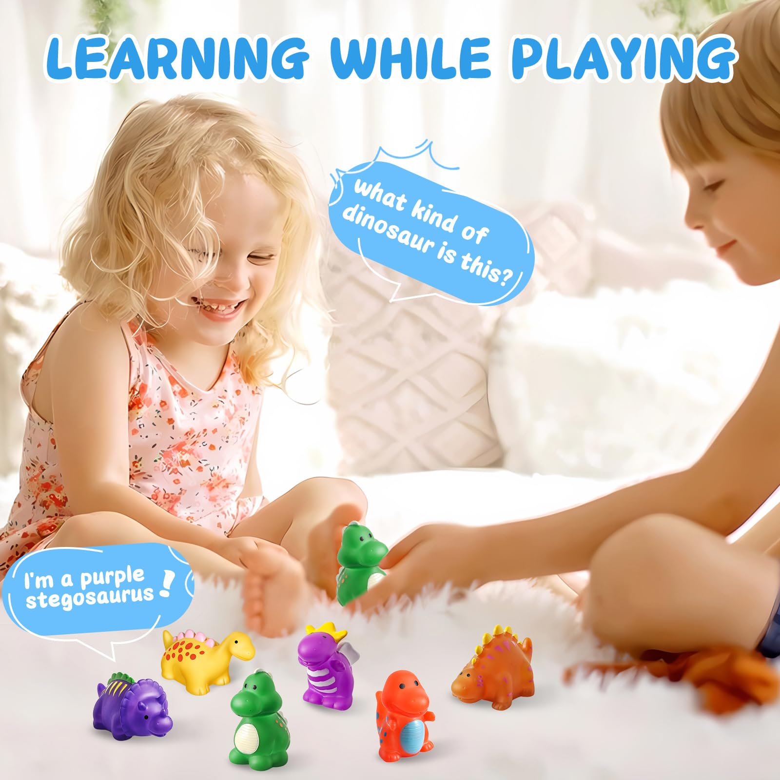 MACALOCA toddler-friendly dinosaur toy designed for small hands during bath time