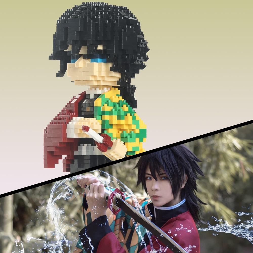 MACTANO anime demon figure of Giyuu ready for shelf decoration.
