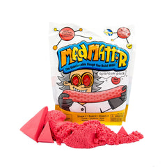 Mad Mattr red dough flow in hand for molding and creative play.