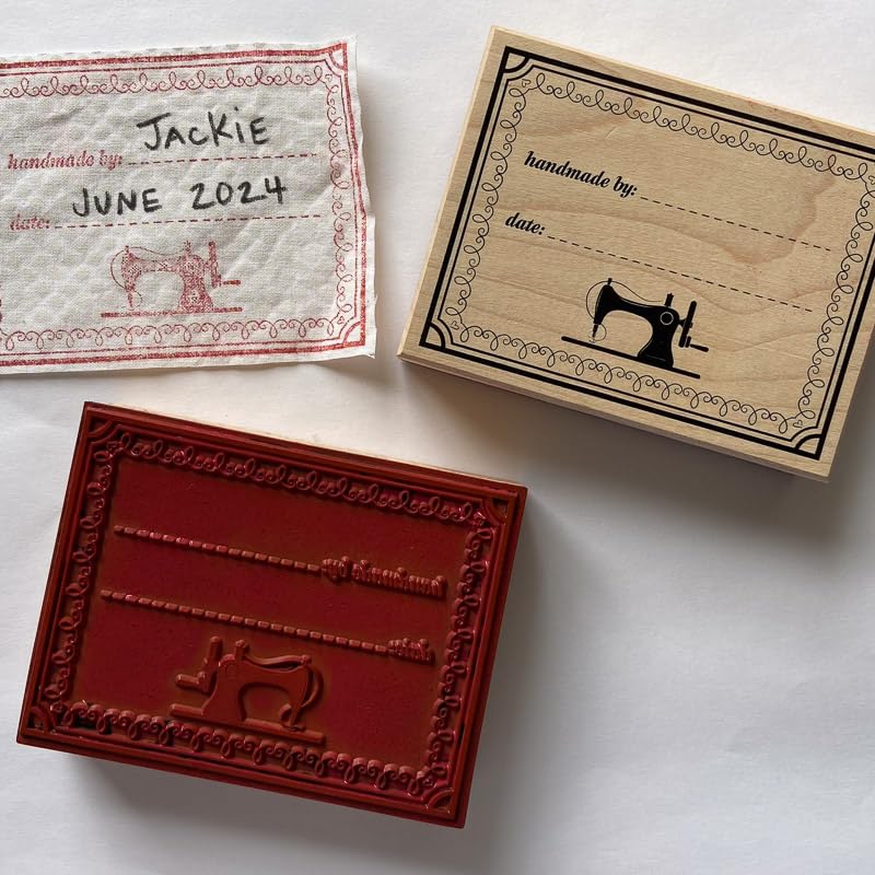 Madam Sew custom name stamp adds a durable touch to quilts